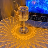 baratos eletrodomésticos-elegante abajur de cabeceira com toque de cristal - luz LED ajustável com bateria recarregável e carregamento USB, decoração de interiores, luminária de mesa moderna, luminária de mesa decorativa, luz