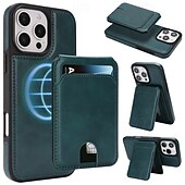 tanie Etui do iPhone&#039;ów-telefon Kılıf Na iPhone 17 Pro Max 17 Air 16 15 14 Pro Max Plus 16e 13 Pro Max Osłona tylna Magnetyczne Stopka Gniazdo karty Retro TPU Skóra PU