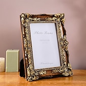 halpa Kuvakehykset-1 kpl eurooppalainen kolmiulotteinen kuviointi suorakulmainen klassinen valokuvakehys hartsimateriaalista, joka sopii perhevalokuvakoristeluun ja valokuvausrekvisiittaan