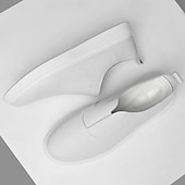 abordables Chaussures Décontractées Slip-On-Chaussures blanches à enfiler en cuir pour hommes - minimalistes et confortables, adaptées aux professionnels occupés au bureau et dans des environnements décontractés