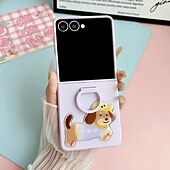 رخيصةأون جراب سامسونج-هاتف غطاء من أجل سامسونج جالاكسي زد فليب 7 زد فليب 6 Z Flip 5 غطاء خلفي مسند الدراجة ضد الصدمات كلب TPU الكمبيوتر الشخصي