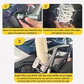 billiga Lagringsställ-självjusterande mugghållare 360 graders roterbar autolåsande självjusterande bilmugghållare universal cykel motorcykel vattenflaskhållare verktygsfri installation för cyklar, motorcyklar, barnvagnar