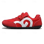 economico Sneakers da uomo-scarpe da ginnastica sportive rosse e bianche da uomo: eleganti scarpe da corsa con rete traspirante per abbigliamento casual, palestra e avventure all&#039;aria aperta