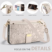 baratos Capas para iPhone-telefone Capinha Para iPhone 16 15 14 Pro Max Plus 16e 13 Pro Max Capa para Cartão Wallet Capa articulada Zíper com cordão com pulseira Árvore flor floral TPU Couro PU