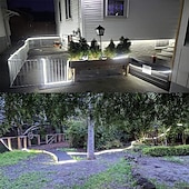 preiswerte LED Leuchtbänder-1 Stück Solar Außen Streifenlicht 5M-300Leds Solar wasserdicht Streifenlicht für Außenhof Zäune Garten Dekoration Baumlichter