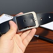 billiga Herrbälten-Herr Skärp Midjebälte Svart 8 PU läder Legering Modernt Modernt Enfärgad / vanlig färg Semester Dagliga kläder Ledigt / vardag