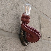 abordables Halloween-Lámpara de pared colgante retro, lámpara de tentáculo de pulpo retro, monstruos con bombillas, portalámparas de pared con forma de tentáculo de pulpo para decoración del hogar
