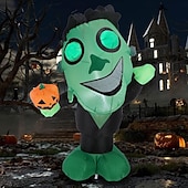 お買い得  ハロウィンの屋外-1個 1.2m/3.9フィート ハロウィン風 手持ちカボチャ ライト付き インフレータブルエアモデル エフェクトアイ 屋内外 中庭 芝生 パーティー ハロウィン フェスティバル 雰囲気 装飾ライト EU/US/UK/AU pl