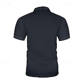 voordelige Klassieke polo voor heren-Multi-pakketten 3 stuks Voor heren Revers Korte Mouw Wit+Zwart+Blauw Ice Silk seersucker polo Polo's met knopen Golfshirt Jacquard Effen Vakantie Alledaagse kleding Polyester Zomer