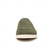 abordables Zapatillas sin cordones y mocasines de hombre-Mocasines sin cordones de ante color tostado para hombre: zapatos casuales livianos para uso diario en la oficina, para ir al trabajo y para el fin de semana.