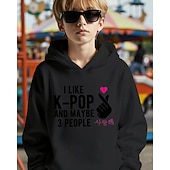 billiga Pojkens 3D Sporter &amp; Spel-K-pop-huvtröja med grafisk design för pojkar - långärmad, avslappnad tröja med livfullt animetryck för höst/vinter, perfekt för vardagskläder eller speciella tillfällen.