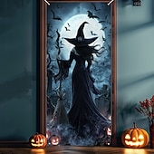 abordables Halloween Door Covers-Halloween Door Covers Door Tapestry Door Curtain Decoration Backdrop Door Banner for Front Door Farmhouse Holiday Party Indoor Outdoor Decor Supplies
