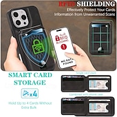 tanie Etui do iPhone&#039;ów-telefon Kılıf Na iPhone 17 Pro Max 17 Air 16 15 14 Pro Max Plus 16e 13 Pro Max Osłona tylna Magnetyczne Stopka Gniazdo karty Retro TPU Skóra PU