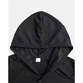 cheap Basic Hoodies-Men&#039;s Hoodie Button Up Hoodie Black White Army Green Navy Blue Khaki Hooded Plain Drawstring Sports &amp; Outdoor Daily Holiday Polyester Streetwear Basic Casual Spring Fall Clothing Apparel Hoodies