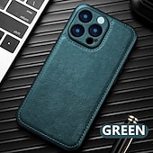 お買い得  iPhone用ケース-電話 ケース 用途 16 15 14 Pro Max Plus 16e 13 Pro Max バックカバー 耐衝撃 レトロ風 TPU PUレザー