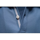 billige Herre Elite Polo-Herre Polo Arbeid Virksomhet Aftæpning Langermet Fritid Bekvem عادي Broderi Fargeblokk Alle årstider Normal Svart Hvit Mørk Marineblå Militærgrønn Lyseblå Polo