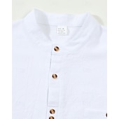 economico Camicie Popover da Uomo-Per uomo Camicia Camicia popover Camicia Estiva Camicia casual Camicia da Spiaggia Nero Bianco Giallo Blu marino Azzurro cielo Manica Lunga Semplice Colletto alla coreana Vacanza Camicia hawaiana