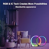Недорогие Умные декоративные огни-Умная светодиодная настольная лампа, RGB, IC освещение, ночник с меняющимися цветами, синхронизация с музыкой, режим «сделай сам», плавная регулировка яркости, для спальни &amp;игр
