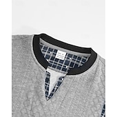 billige Basic gensere-Herre Genser Svart Hvit Navyblå Kakifarget Grå V-hals Fargeblokk Jacquardvevnad Lapper Sport &amp; Utendørs Daglig Ferie Polyester Gatemote Grunnleggende Fritid Vår Høst Klær Gensere Gensere