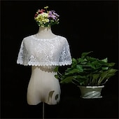 Недорогие накидка шаль-Обертывания матери Элегантный стиль Защита от солнца С короткими рукавами Кружева Свадебные накидки С Кружева Назначение Официальные Лето