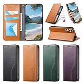 Недорогие Чехлы для Samsung-телефон Кейс для Назначение SSamsung Galaxy S25 S25 Edge S24 Ultra Plus S24 ФЭ A16 A55 5G А35 5G A25 A15 Кошелек для карт Откидная крышка Разъем для карты Защита от удара Ретро ТПУ Кожа PU
