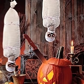 economico Novità-Decorazione di Halloween con mummia appesa - horror invertito con occhi rossi luminosi in tessuto, alimentata a batteria (escluse le batterie AA), ideale per case horror e decorazioni per festival.