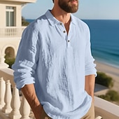 Herre Linskjorte Golf skjorte Arbeid Avslappet Knaphul Langermet Grunnleggende Moderne عادي Knapper Vår Høst Normal Svart Hvit Navyblå Kakifarget Militærgrønn Lyseblå Linskjorte billige Herre Klassisk Polo-Herre Linskjorte Golf skjorte Arbeid Avslappet Knaphul Langermet Grunnleggende Moderne عادي Knapper Vår Høst Normal Svart Hvit Navyblå Kakifarget Militærgrønn Lyseblå Linskjorte