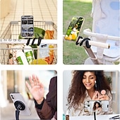 cheap Phone Stands-2 Pack Flexible Gooseneck Phone Holder For Iphone Magsafe Long-arm Magnetic Phone Holder For Treadmills In Gyms Portable Gym Accessories