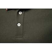 abordables Polo Élite para Hombres-Hombre Polo Trabajo Negocio Cuello Vuelto Manga Larga Ocio Cómodo Plano Bloque de Color Puro Todas las Temporadas Ajuste regular Rojo rubí Negro Blanco Azul Marino Oscuro Gris claro Verde Ejército
