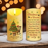 economico Regalo commemorativo-Candela commemorativa a LED personalizzata con testo personalizzato, regali di Natale per la perdita di una persona cara, elegante luce ricordo per la camera da letto, decorazione per la casa, espositore omaggio