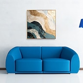 Недорогие Абстрактные картины-Картина маслом ручной работы на холсте, настенное искусство, абстрактное современное украшение для дома, столовой, рулонная картина без рамы, нерастянутая