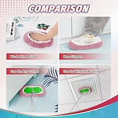 お買い得  クリーニング用品-再利用可能なマイクロファイバーモップパッドセット 12インチ 洗えるフロアモップ詰め替え用 濡れた床用 &amp;ドライクリーニング、ほとんどのフラットモップと互換性あり、堅木、タイル、ラミネート床用の再利用可能なモップヘッド