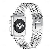 cheap Apple Watch Bands-Compatible with Apple Watch band 38mm 40mm 41mm 42mm Women Luxury Women Men Alloy Strap Replacement Wristband for iwatch Series 9 8 7 6 5 4 SE