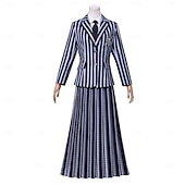 levne Klasický horor-Středa Addams Addamsova rodina středa Kostým Školní uniforma Krásné šaty cosplay Filmové kostýmy for Dámské Dospělí předvečer Všech svatých Karneval Výkon Párty Šaty