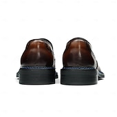 voordelige Premium leren loafers-Heren leren loafers met kwastjes - klassieke brogueschoenen van echt koeienhuid met geperforeerde details, instapschoenen voor zakelijk gebruik, op kantoor, op bruiloften en bij elegante gelegenheden