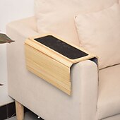 お買い得  ホーム用品-折りたたみ式無垢材ソファアームトレイ - プロテクター &amp;リビングルーム用のテーブルマット、コーヒー、紅茶、スナック用。テレビを見ながら寄り添うのに最適。