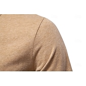 preiswerte Herren Elite T-Shirts &amp; Tanktops-Herren Baumwollhemd Langarm Einfach Cool Täglich Lässig Farbblock Knöpfe Henley Schule Training Outdoor Ganzjahres Grau gefärbt Dunkelmarine Kaki Henley T-Shirt