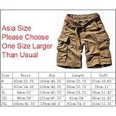 tanie Klasyczny-Męskie Spodenki Taktyczne Spodenki cargo Szorty Guziki Multi Pocket Równina Zdatny do noszenia Krótki Codzienny Na zewnątrz Streetwear Moda Klasyczny Żółty kamuflaż Khaki
