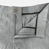 economico pantaloni casual-Per uomo Pantaloni in velluto a coste Pantaloni Pantaloni casual Tasca Bottoni Semplice Indossabile All'aperto Quotidiano Moda Classico Nero Verde militare