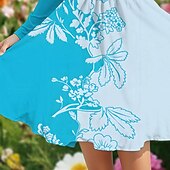 cheap 3D Flower Dress-Girls&#039; 3D Flower Dress Long Sleeve Summer Spring Vacation Daily Holiday Princess Beautiful Sweet Kids 4-12 Years Casual Dress A Line Dress Knee-length Regular Fit