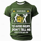 お買い得  メンズおもしろTシャツ-男性の面白い電気技師Tシャツ | 怪我を避けるために、私の仕事のやり方を教えないでくださいグラフィックTシャツ