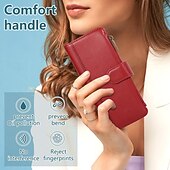 Недорогие Чехлы для Samsung-телефон Кейс для Назначение SSamsung Galaxy Z-образный сгиб 7 Z-сгиб 6 Z Fold 5 Z Fold 4 Кейс на заднюю панель Молния с ремешком Откидная подножка Ретро ТПУ Кожа PU
