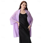 economico Scialli-scialli e stole da donna per abiti da sera, scialli in chiffon trasparente con strass scintillanti, copriabiti formali
