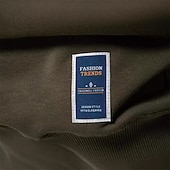 baratos Suéteres básicos-Homens Moletom Moletom com capuz Estacionar Preto Verde Tropa Azul Marinha Laranja Cáqui Gola Redonda Tecido Desportos e Ar livre Casual Diário Roupa de rua Legal Roupa de Esporte Primavera &amp; Outono
