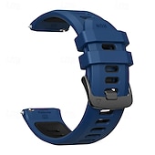 billige Garmin klokkebånd-Klokkerem til Garmin Forerunner 570 47 mm/265 (musikk)/255 (musikk)/Venu 3/Vivoactive 4 Marq Descent Quatix 22 mm silikonrem i rustfritt stål, tofarget