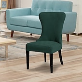 baratos Cobertura de Sofa-Capa de cadeira curva com grade 5x5 - capa elástica para cadeiras semicirculares ou arqueadas, estilosa &amp;capa protetora para móveis para uso em sala de estar