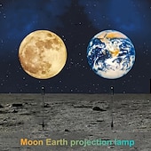 voordelige star galaxy projector lichten-maan aarde astronaut lamp projector nachtlampje 360 maan projectielamp usb ster nachtlampje oplaadverlichting met 3 standen romantische sfeerlamp voor selfie achtergrond slaapkamerinrichting
