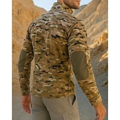 preiswerte Fleece &amp; 3 in 1 Jacken-Herren Kampfhemd Fleece-Sweatshirt Viertelreißverschluss Sweatshirt Winter Draussen Thermowarm Oberteil Jagd Angeln Klettern Tarnung