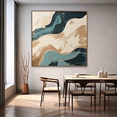 Недорогие Абстрактные картины-Картина маслом ручной работы на холсте, настенное искусство, абстрактное современное украшение для дома, столовой, рулонная картина без рамы, нерастянутая