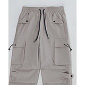 economico Pantaloni cargo-Per uomo Pantaloni Cargo Pantaloni Coulisse Elastico in vita Multi-tasche Semplice Indossabile All&#039;aperto Quotidiano Campeggio &amp; Escursionismo Moda Classico Nero Verde militare